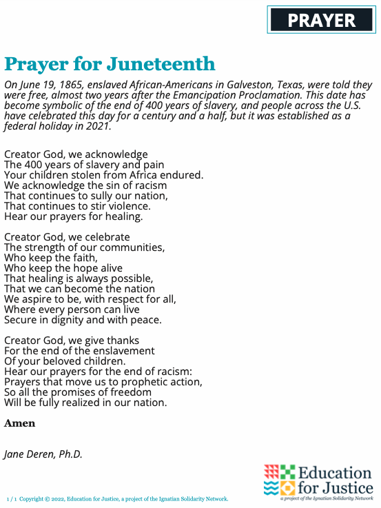 Prayer for Juneteenth